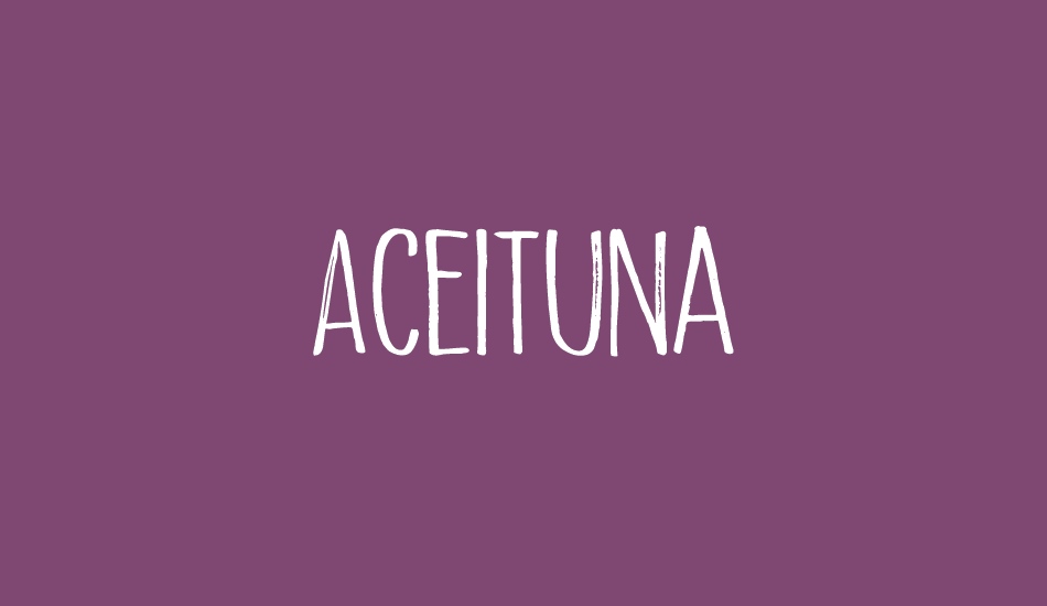 Aceituna DEMO font big