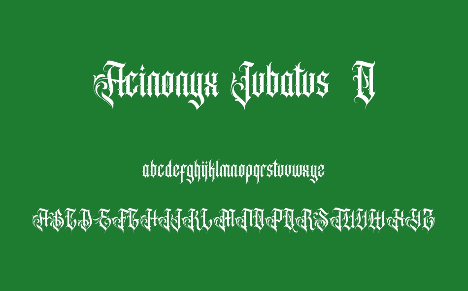 Acinonyx Jubatus font