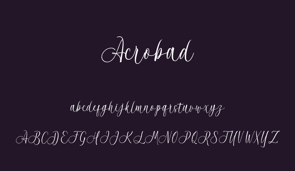 Acrobad font