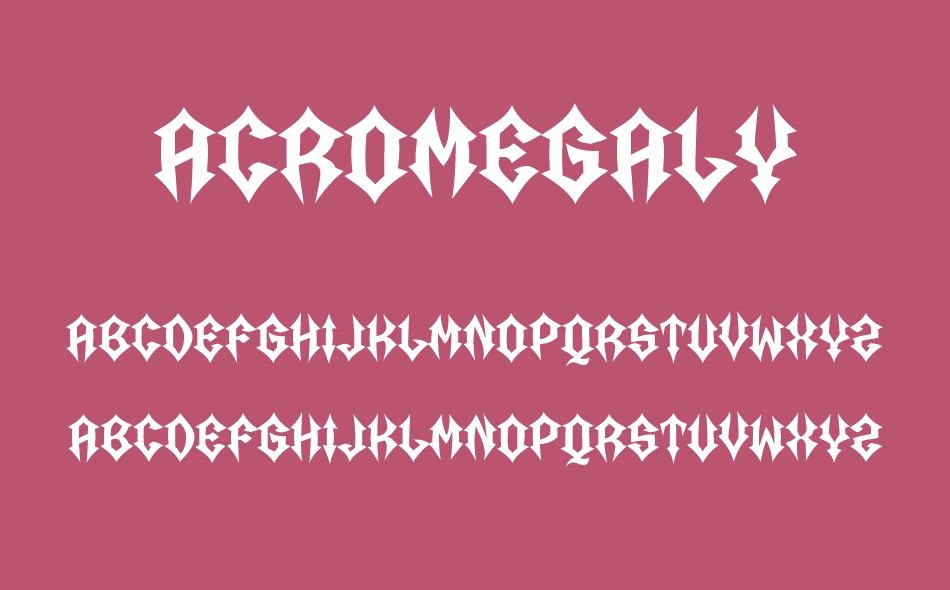 Acromegaly font