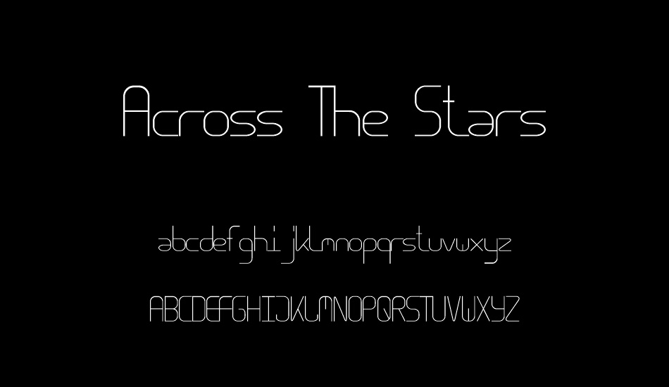 Across The Stars font