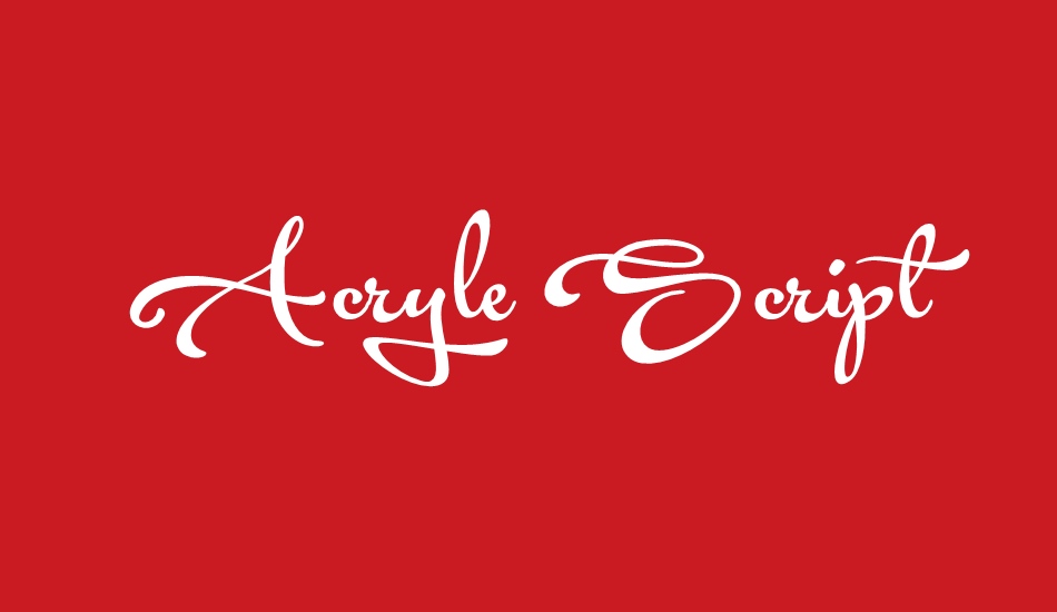 acryle-script-personal-use font big