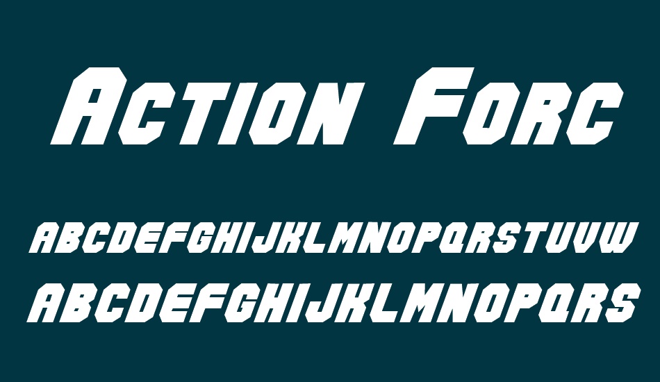 Action Force free font