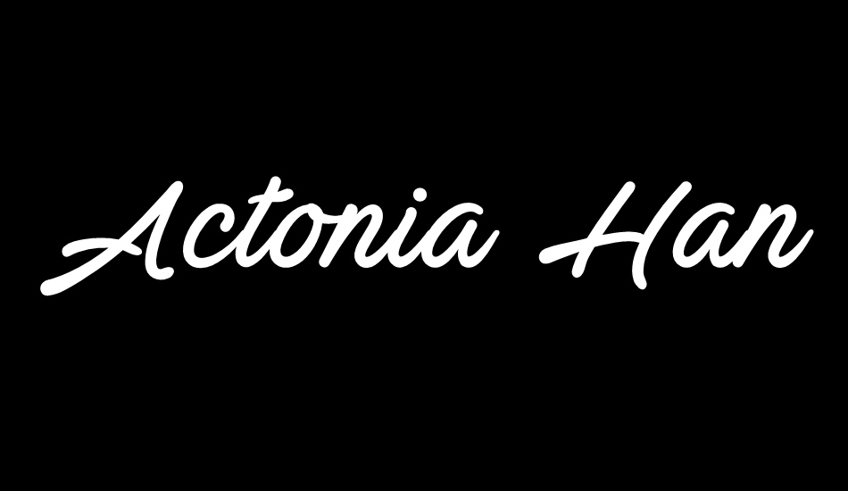 Actonia Hand PERSONAL USE font big