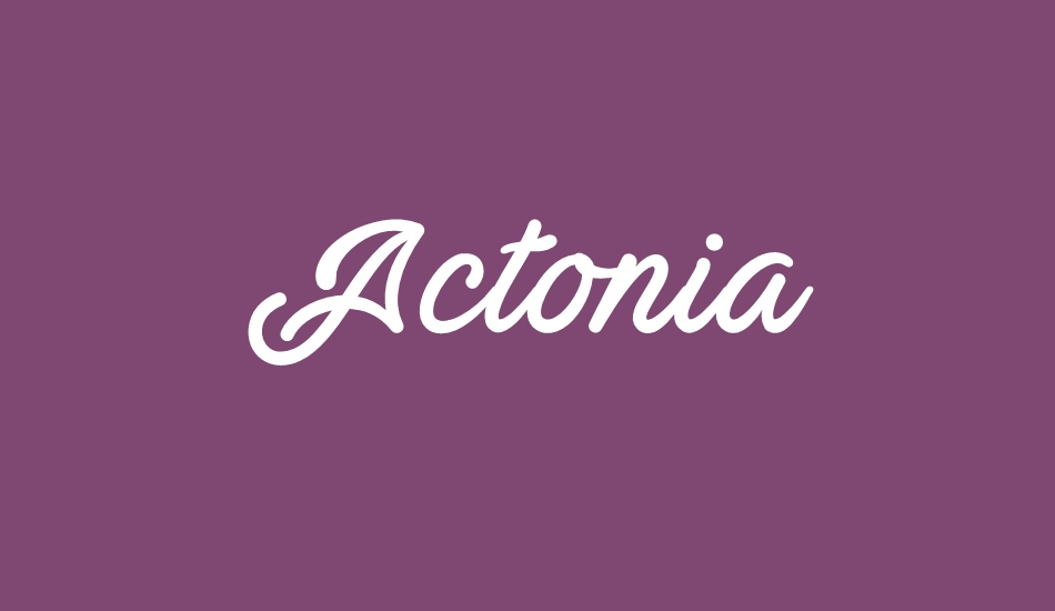 Actonia PERSONAL USE font big