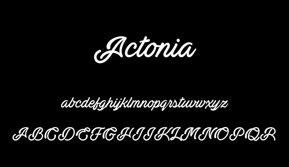 Actonia PERSONAL USE font