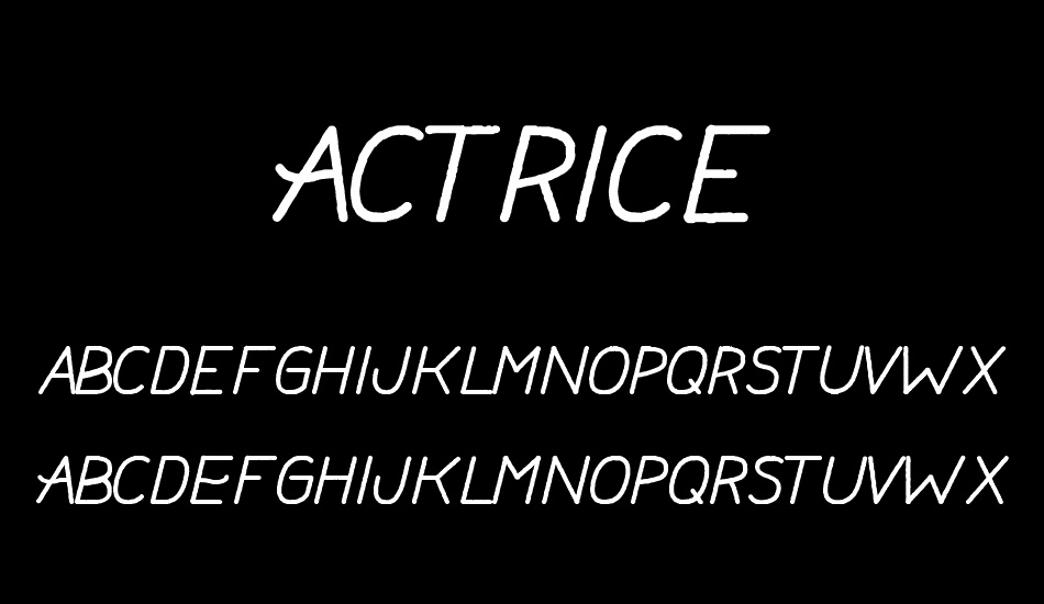 Actrice Personal Use font