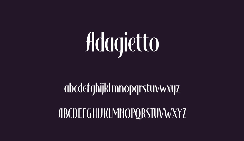 Adagietto DEMO font