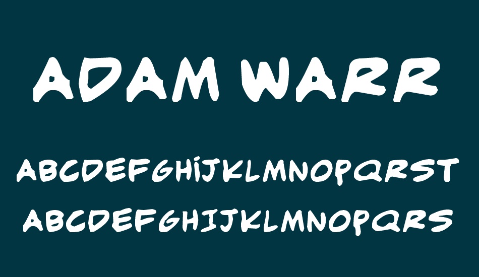 adam warren 0.2 font