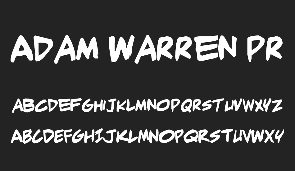 Adam Warren pro font