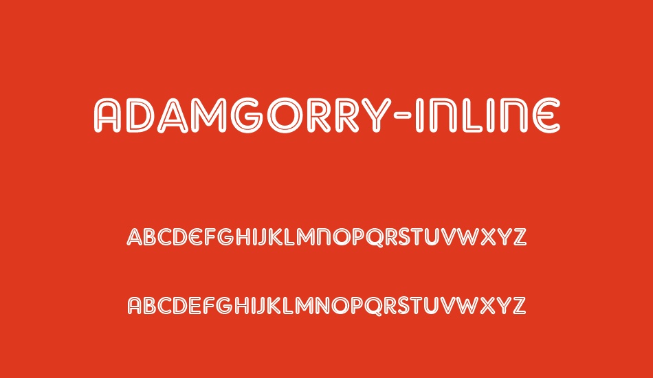 AdamGorry-Inline font