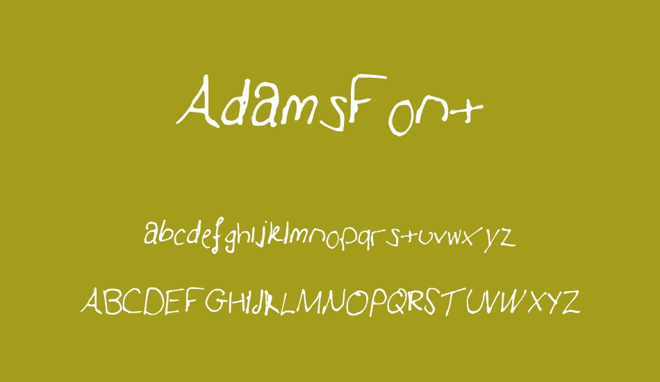 AdamsFont font