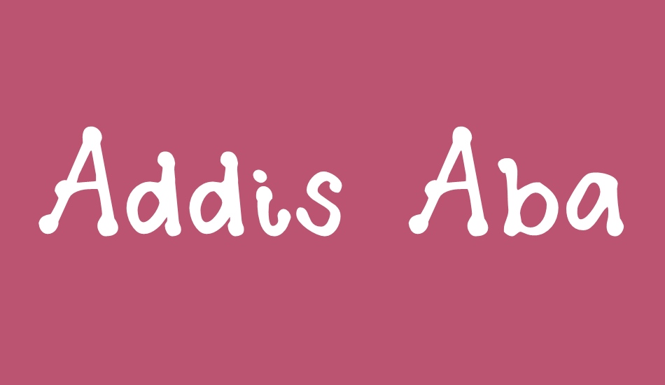 Addis Ababa font big