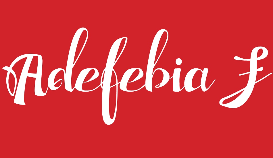 Adefebia Free Font font big