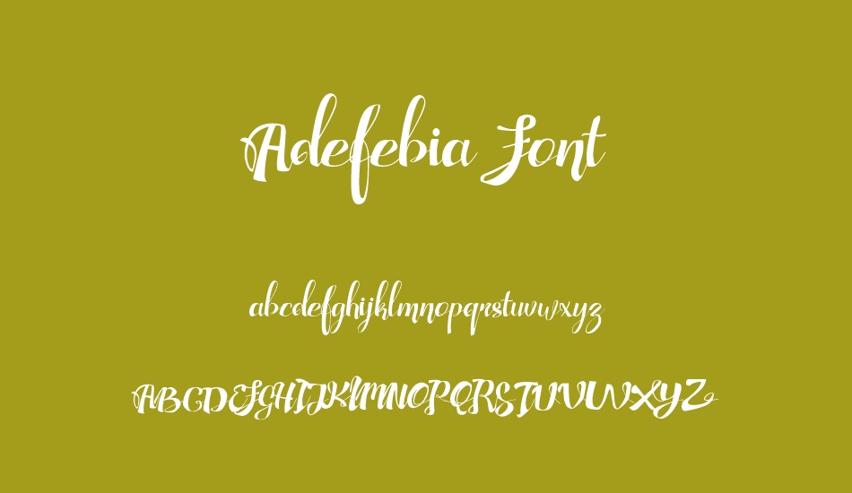 Adefebia Free Font font