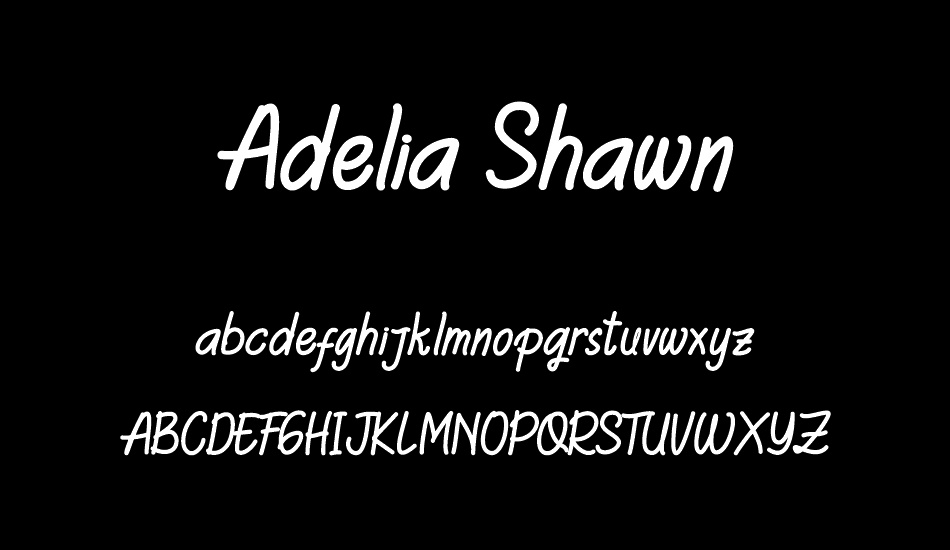 Adelia Shawn font