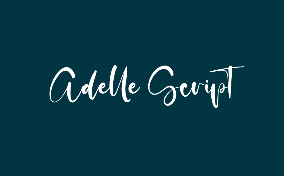 Adelle Script font big