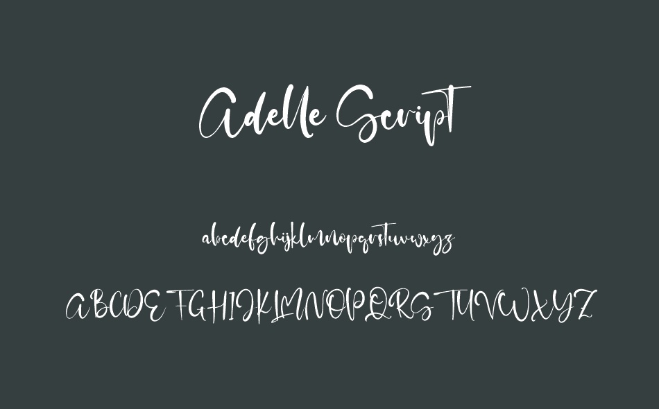 Adelle Script font