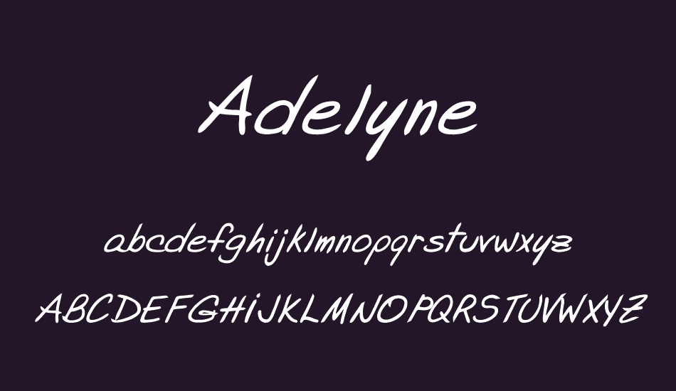 Adelyne font
