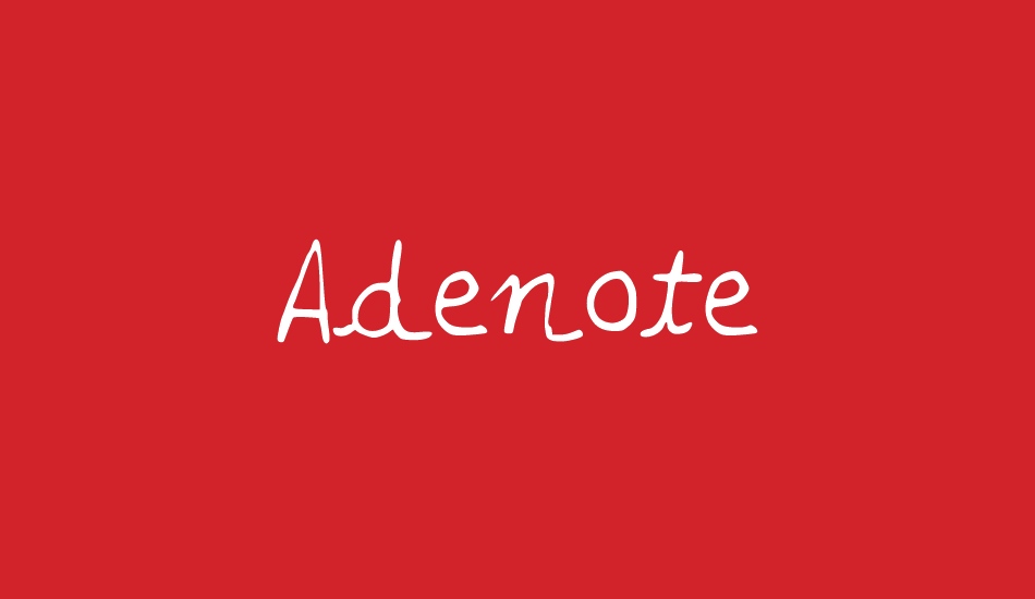 Adenote font big