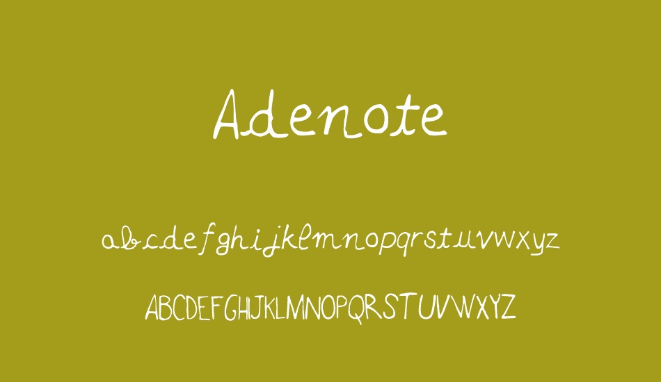 Adenote font
