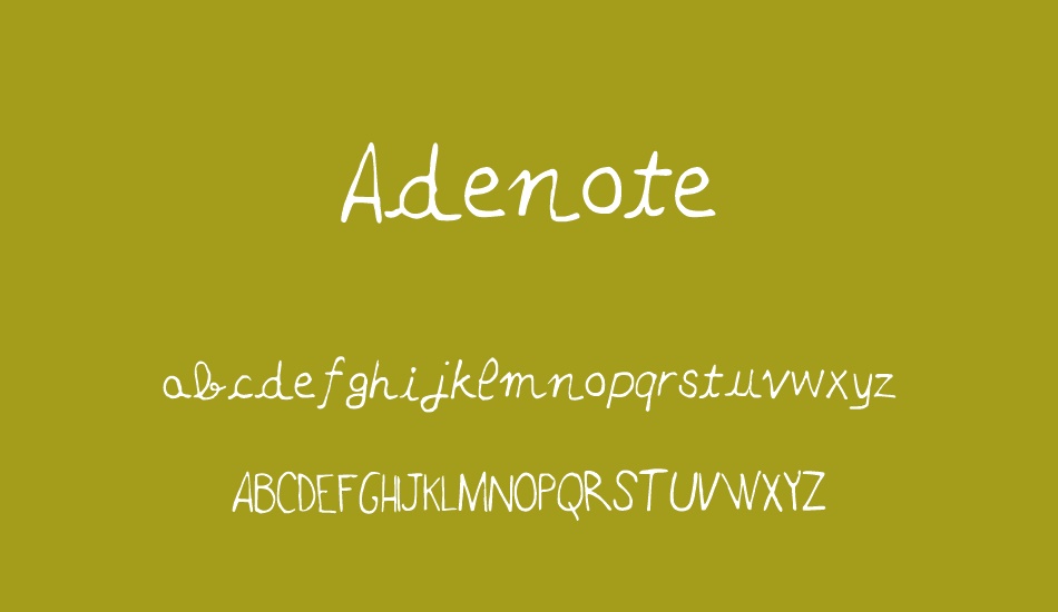 Adenote font