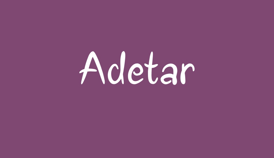 Adetar font big