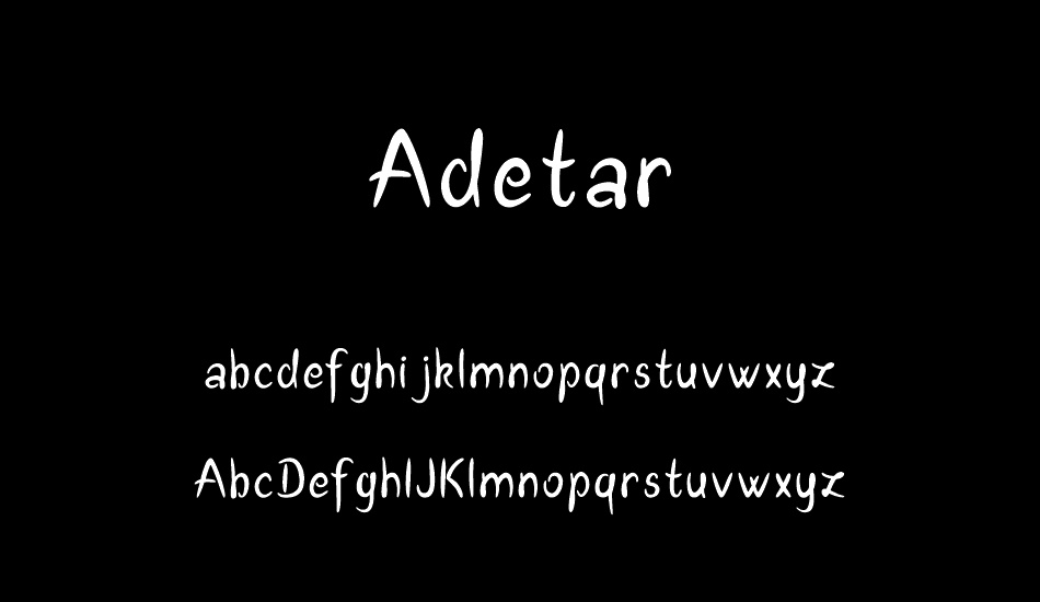 Adetar font