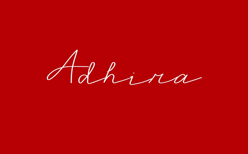 Adhira font big