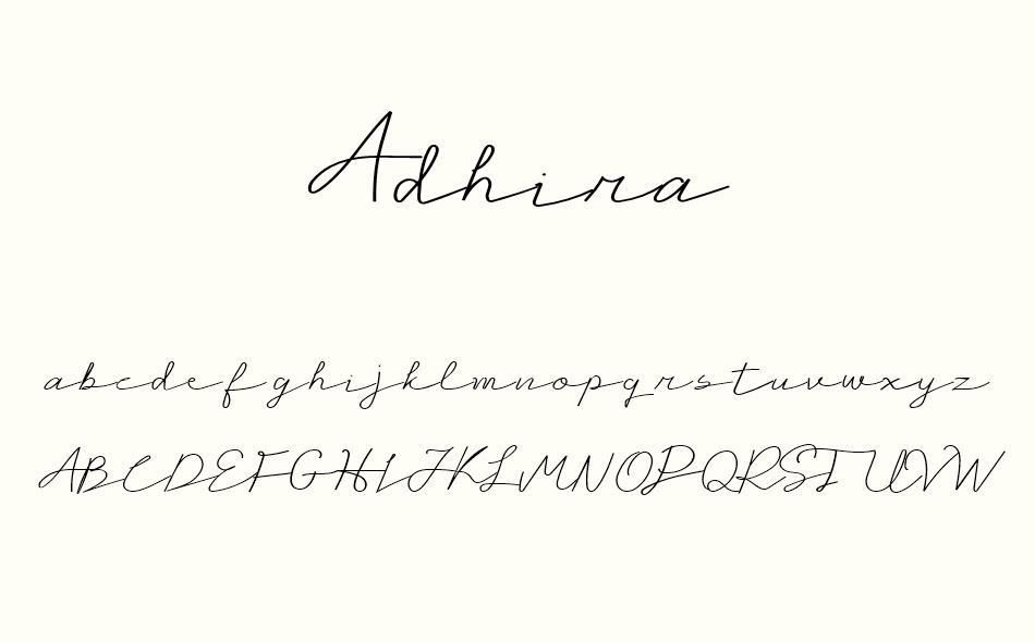 Adhira font