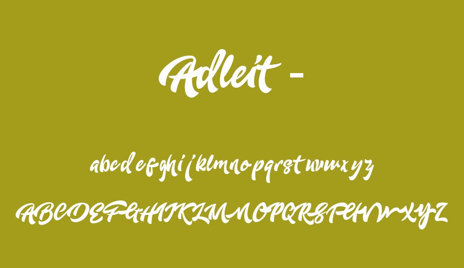 Adleit - Demo font