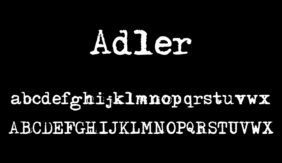 Adler font