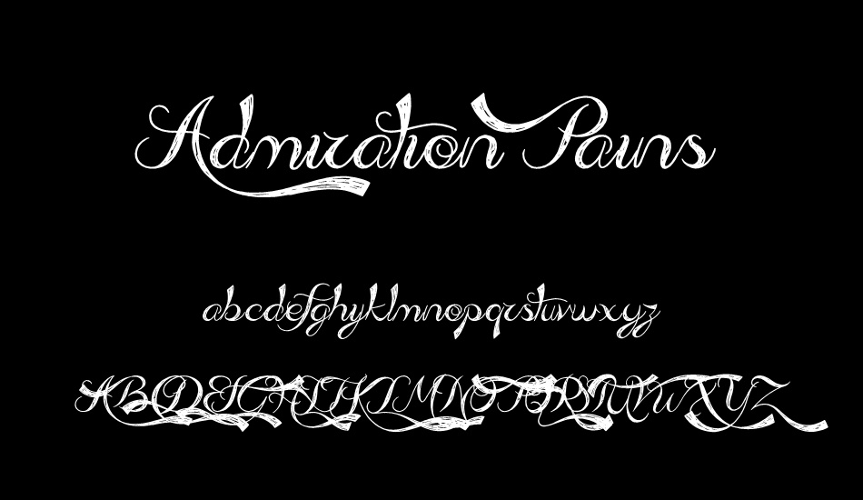 Admiration Pains font