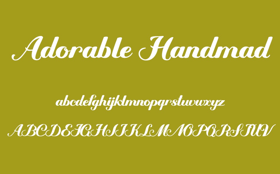 Adorable Handmade font