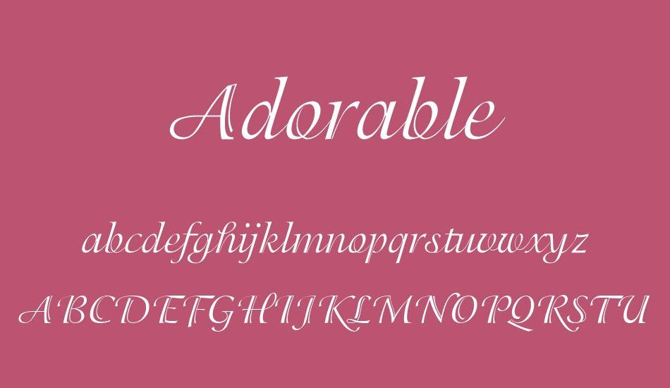 Adorable font