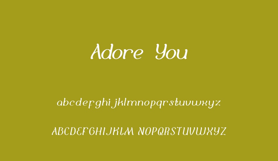 Adore You font