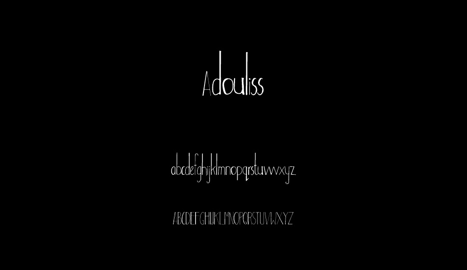 Adouliss font