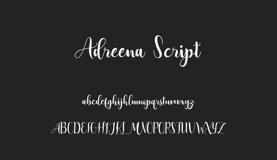 Adreena Script Demo font