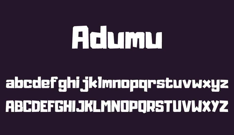 Adumu font