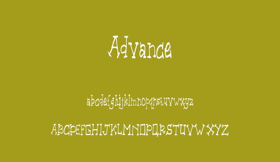 Advance font