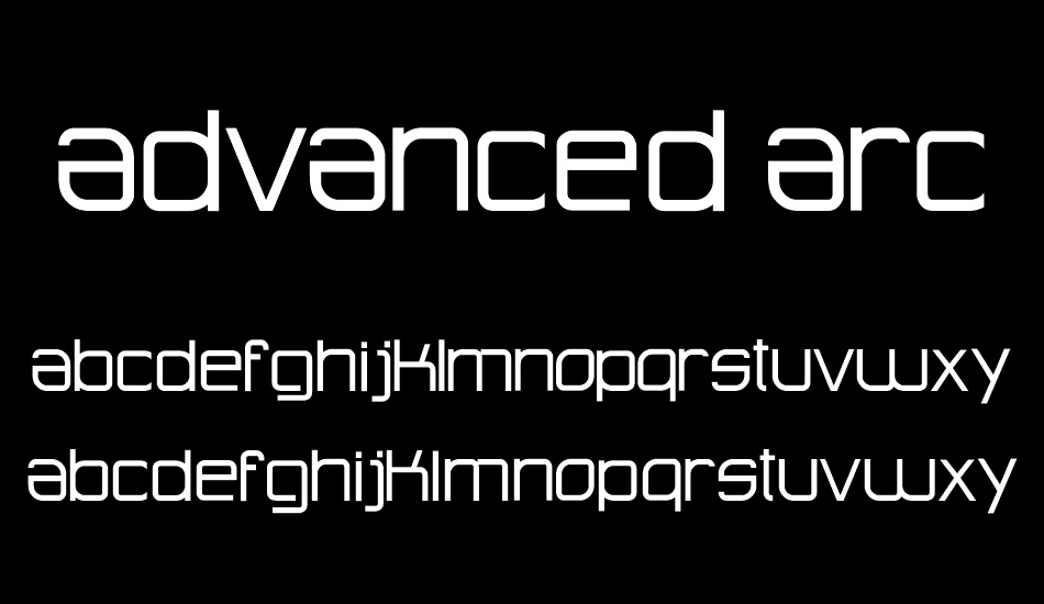 Advanced Architecture font