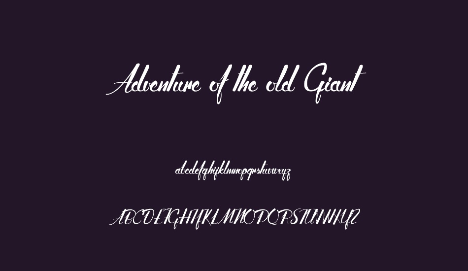 Adventure of the old Giant font