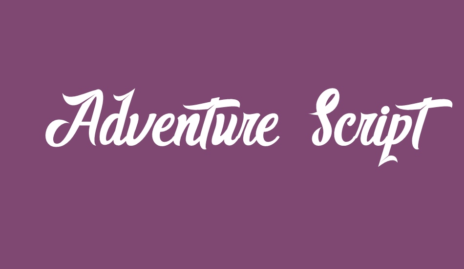 Adventure Script font big