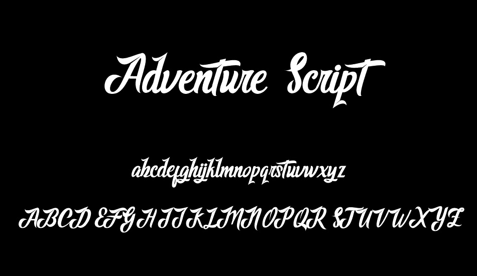 Adventure Script font