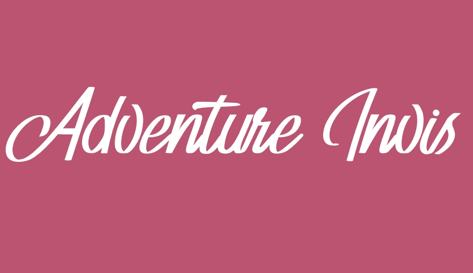Adventure Invisible font big