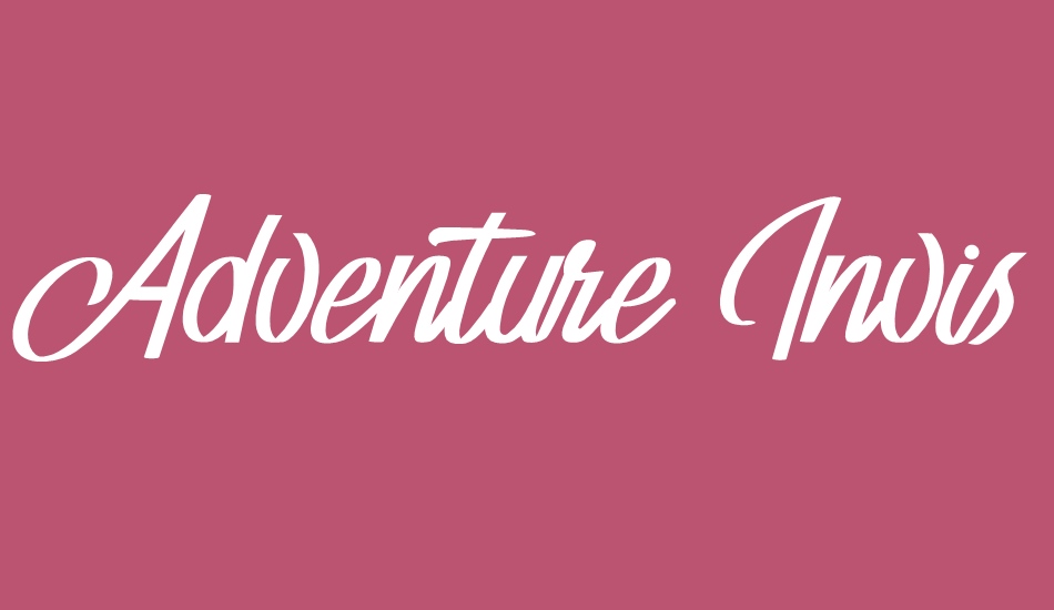 Adventure Invisible font big