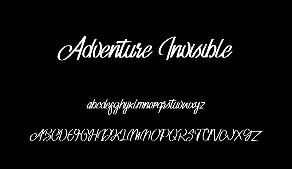 Adventure Invisible font