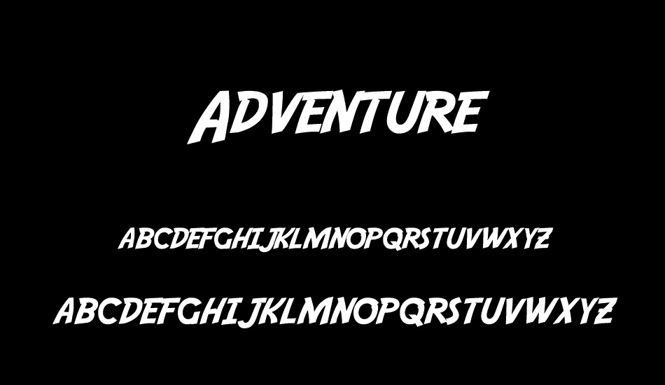 Adventure font