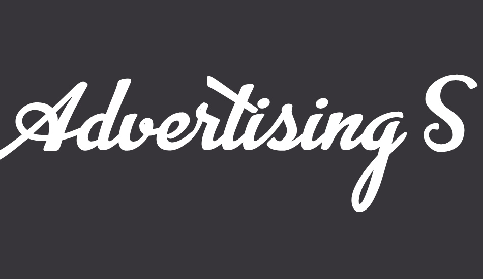 advertising-script font big