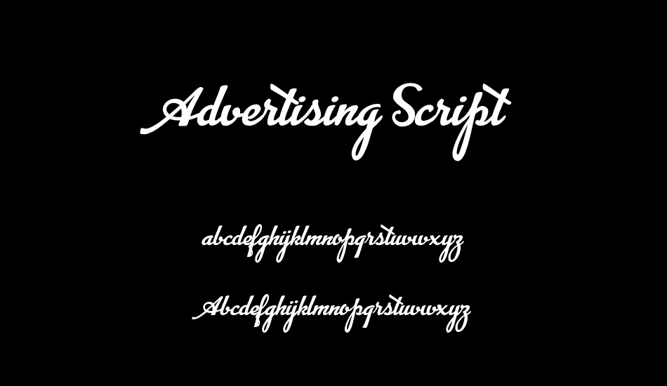 advertising-script font